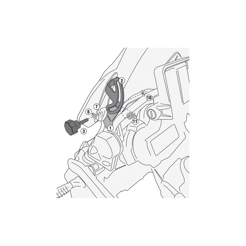 KIT ANCLAJE CUPULA 5108DT/5108D BMW R1200GS ADVENTURE 14/16